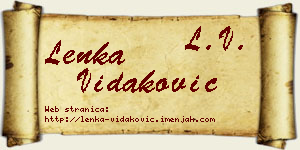 Lenka Vidaković vizit kartica